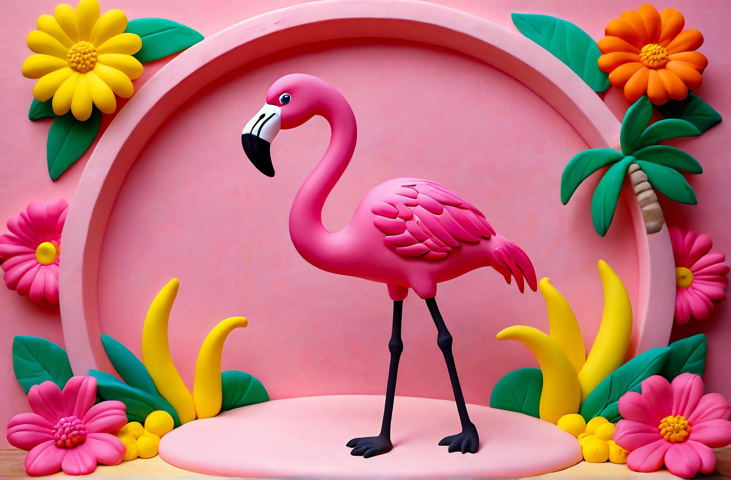 Flamingo Back Drop Banner