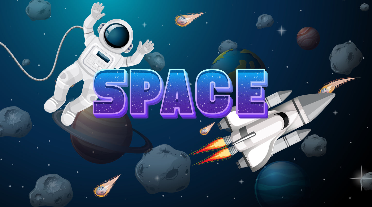 Space Astronaut Back Drop Banner