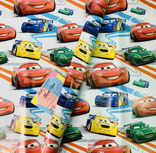 Colorful Racing Car Packing Sheet